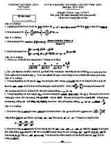 Đề thi khảo sát học sinh giỏi cấp tỉnh lần 1 môn Toán Lớp 11 THPT - Năm học 2019-2020 - Trường THPT Hậu Lộc (Có đáp án)